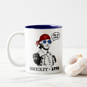 George Washington Brexit 1776 EU-Flag-Sonnenbrille Zweifarbige Tasse