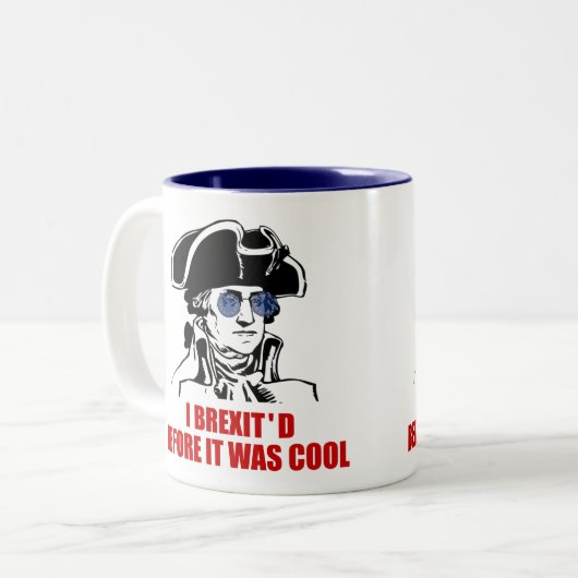 George Washington Brexit EU 1776 kennzeichnen Zweifarbige Tasse (Vorderseite Links)
