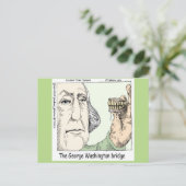 George Washington Bridge & Dentures Funny Gift Postkarte (Stehend Vorderseite)