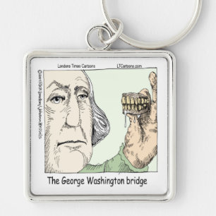 George Washington Bridge & Dentures Funny Gift Schlüsselanhänger