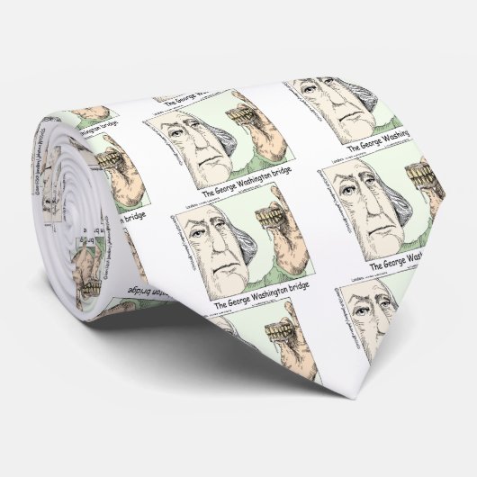 George Washington Bridge Funny Gifts Krawatte (Gerollt)