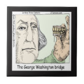George Washington Bridge Funny Keramik Tile Fliese (Vorderseite)
