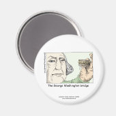 George Washington Bridge Funny Novelty Magnet (Vorderseite/Rückseite)