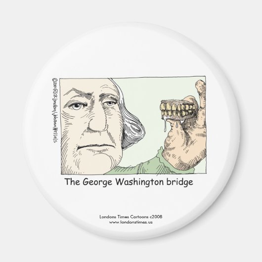 George Washington Bridge Funny Novelty Magnet (Vorne)