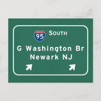 George Washington Bridge Interstate I-95 Newark NJ Postkarte