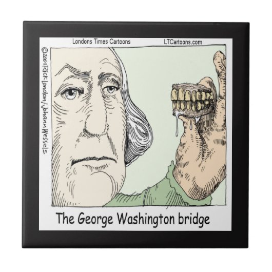 George Washington Bridge Lustige Keramikfliese (Vorderseite)