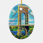 George Washington Bridge, New York City Keramikornament (Vorne)