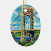 George Washington Bridge, New York City Keramikornament (Hinten)