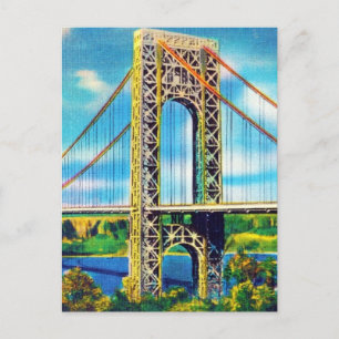 George Washington Bridge, New York City Postkarte