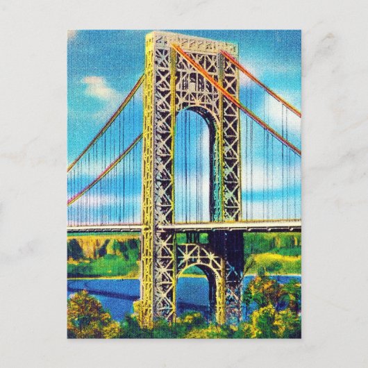 George Washington Bridge, New York City Postkarte (Vorderseite)