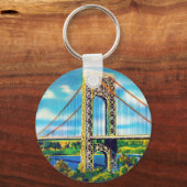 George Washington Bridge, New York City Schlüsselanhänger (Vorderseite)