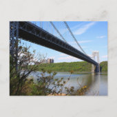 George Washington Bridge New York New York Postkarte (Vorderseite)