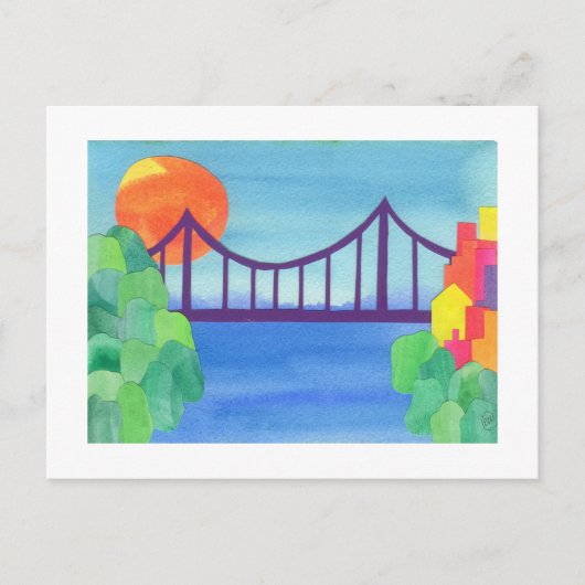 George Washington Bridge Postkarte (Vorderseite)