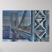 George Washington Bridge & The Red Lighthouse NYC Poster (Vorne)