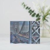 George Washington Bridge & The Red Lighthouse NYC Postkarte (Stehend Vorderseite)