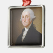 George Washington, c.1821 (Öl auf Leinwand) Silbernes Ornament (Links)
