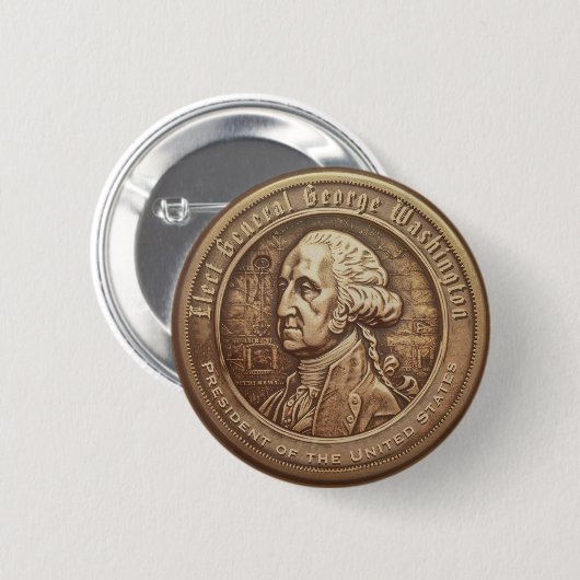 George Washington Campaign Button (Vorne & Hinten)