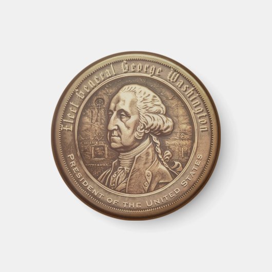 George Washington Campaign Button Magnet (Vorne)