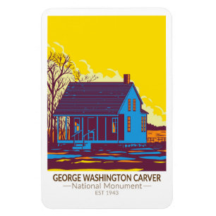 George-Washington-Carver-Nationalmonument Vintage Magnet