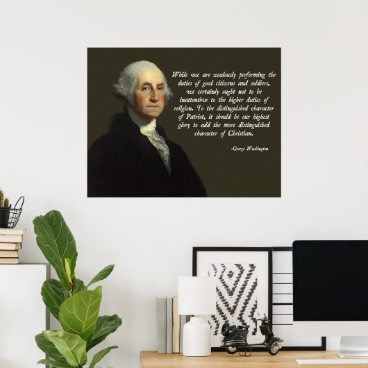 George Washington Christlich Poster (Heimbüro)