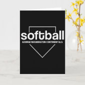 George Washington Continentals Softball Heimplatte Karte (Gelbe Blume)