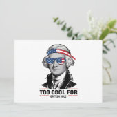 George Washington Cool für die britische Regel 4 J Einladung (Stehend Vorderseite)