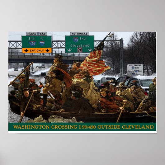 George Washington Crossing I-490 Poster (Vorne)