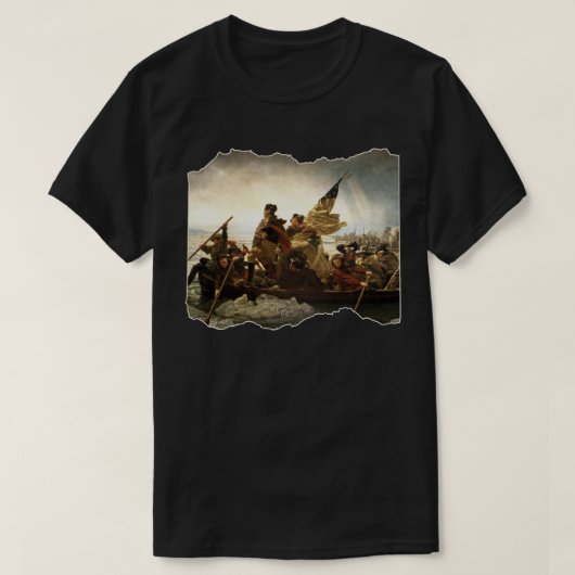 George Washington Delaware River Revolutionskrieg T-Shirt (Design vorne)