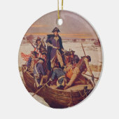 George Washington, der den Delaware River kreuzt Keramikornament (Links)
