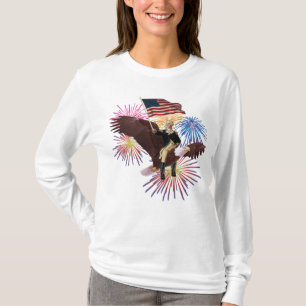 George Washington, der einen Adler mit einer Flagg T-Shirt