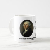 George Washington, der für Kriegs-Friedenszitat Kaffeetasse (Vorderseite Links)