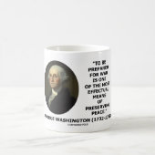 George Washington, der für Kriegs-Friedenszitat Kaffeetasse (Mittel)