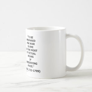 George Washington, der für Kriegs-Friedenszitat Kaffeetasse
