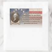 George Washington - Der Glaube Rechteckiger Aufkleber (Tasche)