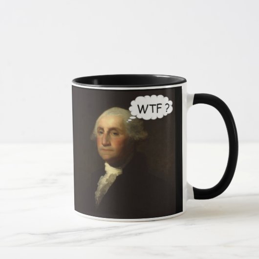 George Washington, der in sein Grab lustig spinnt Tasse (Rechts)
