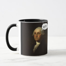 George Washington, der in sein Grab lustig spinnt Tasse