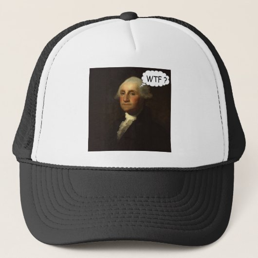 George Washington, der in sein Grab lustig spinnt Truckerkappe (Vorderseite)