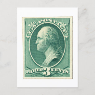 George Washington Drei Cent US-Postwertzeichen Postkarte