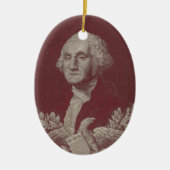 George Washington Eagle Stars Stripes USA Portrait Keramik Ornament (Vorne)