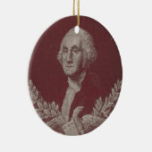 George Washington Eagle Stars Stripes USA Portrait Keramikornament (Rechts)