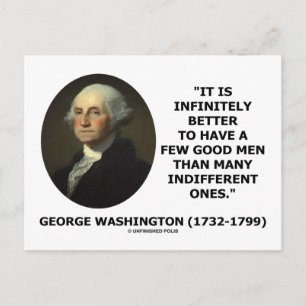 George Washington ein paar gute Männer Zitat Postkarte
