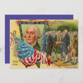 George Washington Einweihung der amerikanischen Fl Einladung (Vorne/Hinten)