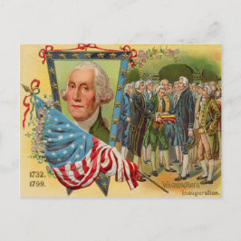 George Washington Einweihung der amerikanischen Fl Postkarte