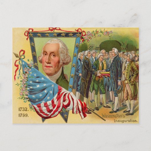 George Washington Einweihung der amerikanischen Fl Postkarte (Vorderseite)