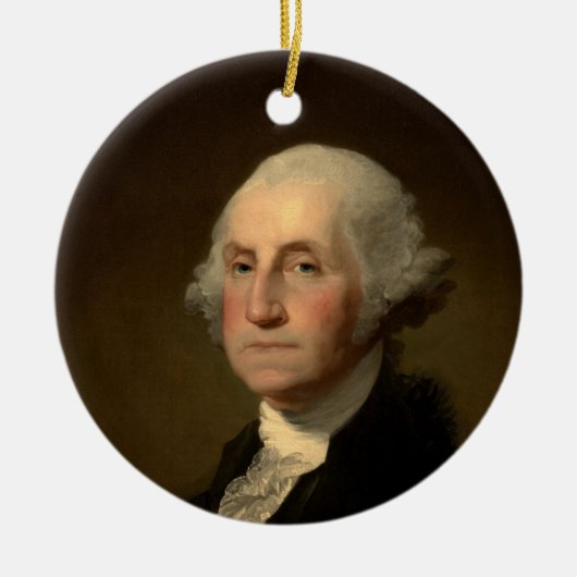 George Washington Erster amerikanischer Präsident  Keramik Ornament (Vorne)