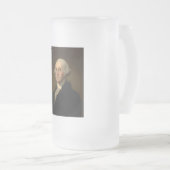 George Washington Erster amerikanischer Präsident  Mattglas Bierglas (VorderseiteRechts)