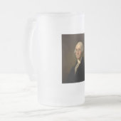 George Washington Erster amerikanischer Präsident  Mattglas Bierglas (Vorderseite Links)
