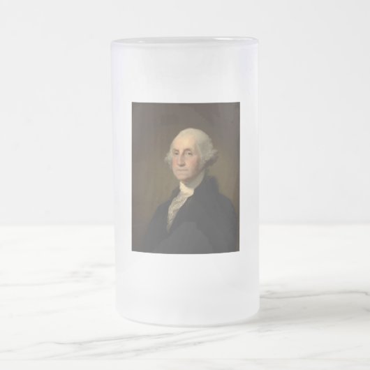 George Washington Erster amerikanischer Präsident  Mattglas Bierglas (Mittel)