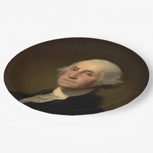 George Washington Erster amerikanischer Präsident Pappteller (Schrägansicht)