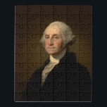 George Washington Erster amerikanischer Präsident  Puzzle<br><div class="desc">George Washington Erster amerikanischer Präsident von Stuart. Am 30. April 1789 übernahm George Washington, stehend auf dem Balkon der Bundesstaatlichen Halle an der Wall Street in New York, seinen Amtseid als erster Präsident der Vereinigten Staaten. "Als Erstes wird in unserer Situation dazu dienen, einen Präzedenzfall zu schaffen", schrieb er James...</div>